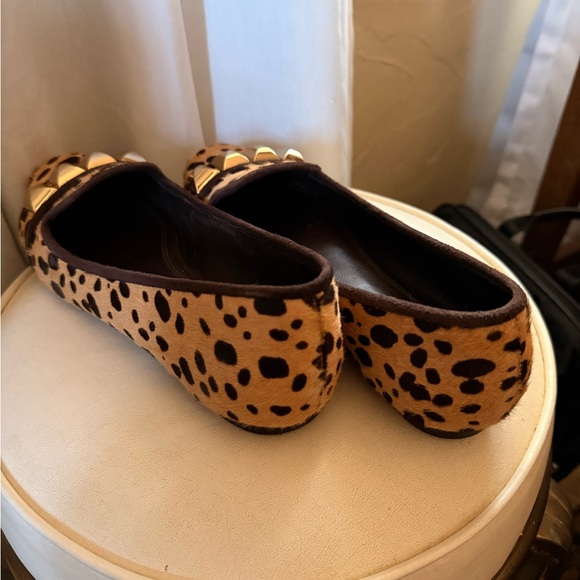 Tory Burch Tan and Black Studded Loafers - Picture 3 of 5